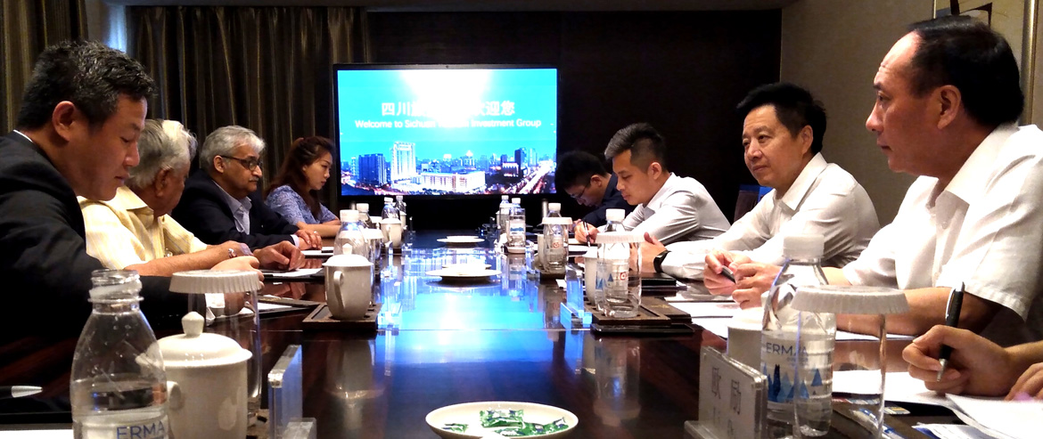 集團(tuán)黨委副書記、副董事長、總經(jīng)理楊川會見印度靛藍(lán)集團(tuán)執(zhí)行董事卡皮爾·巴蒂亞先生一行